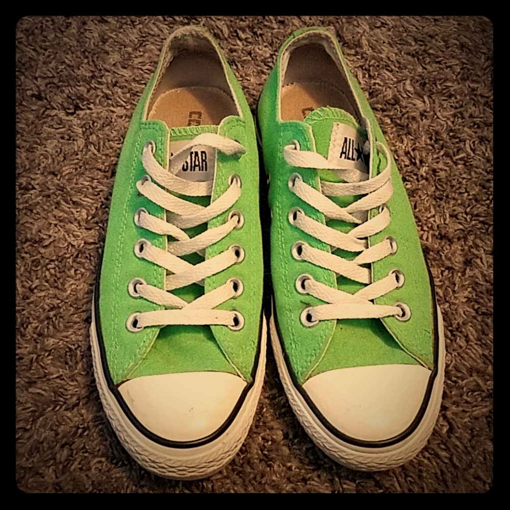 Neon green Converse